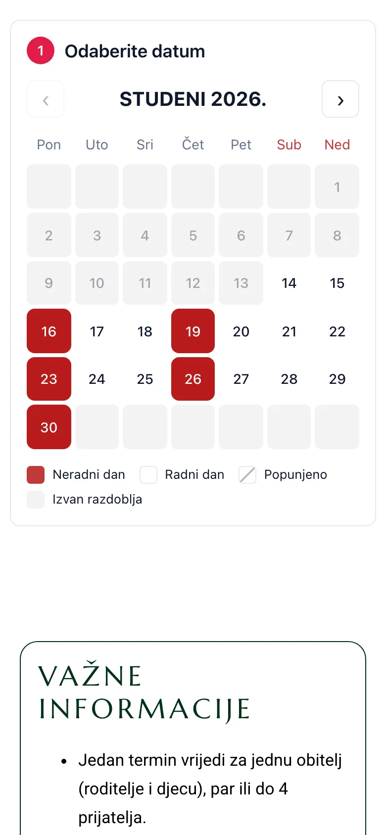 One Day Xmas – kalendar za rezervaciju termina na mobitelu